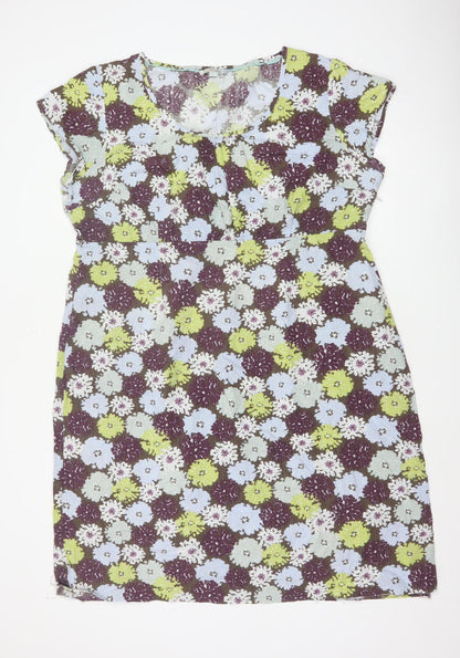 Boden Women Multicoloured Floral Shift Dress UK 12 Short Sleeve
