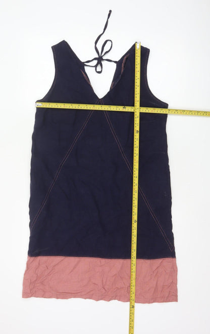 Next Women Multicoloured Size 12 Linen Sleeveless Shift Dress