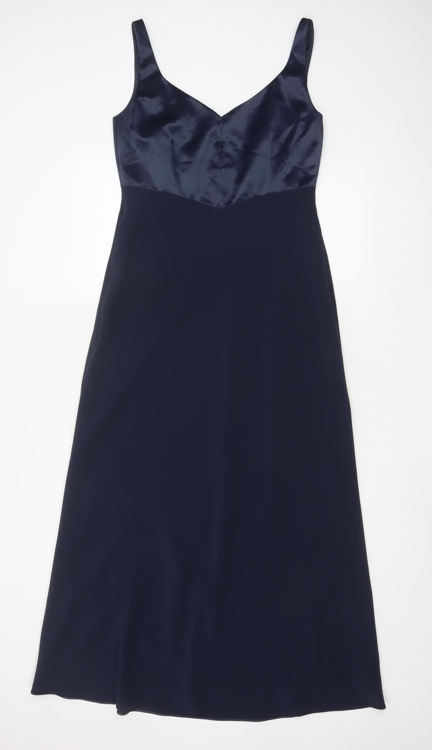 Debut Women’s Blue UK 14 A-Line Long Beaded Evening Dress