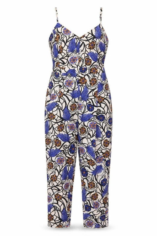 River Island Women’s Multicoloured Floral Jumpsuit UK 14 V-Neck