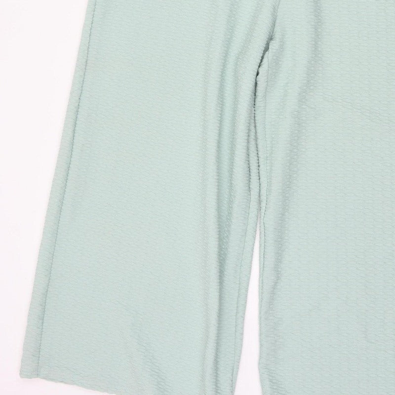ASOS DESIGN Women’s Green UK 6 Textured Wrap Wide-Leg Jumpsuit