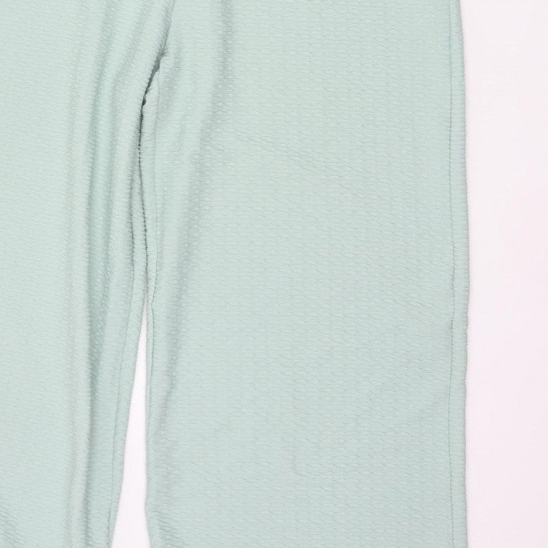 ASOS DESIGN Women’s Green UK 6 Textured Wrap Wide-Leg Jumpsuit