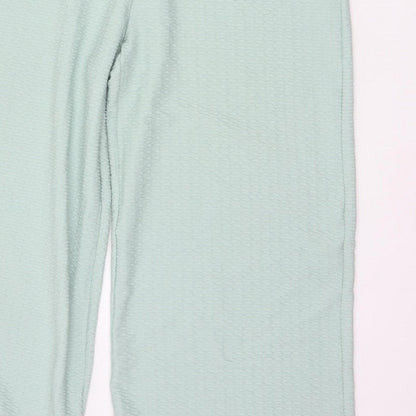 ASOS DESIGN Women’s Green UK 6 Textured Wrap Wide-Leg Jumpsuit