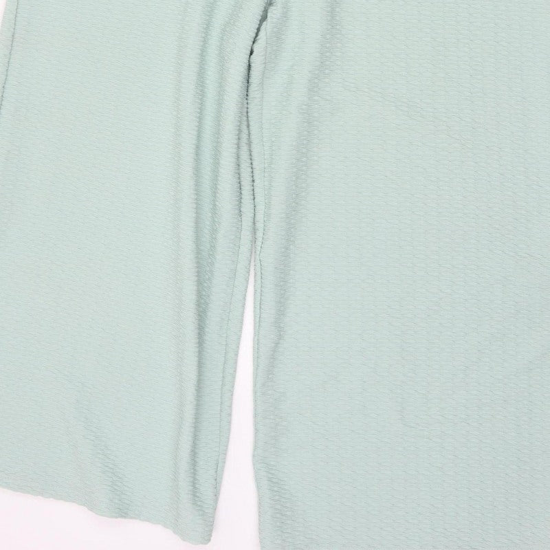 ASOS DESIGN Women’s Green UK 6 Textured Wrap Wide-Leg Jumpsuit