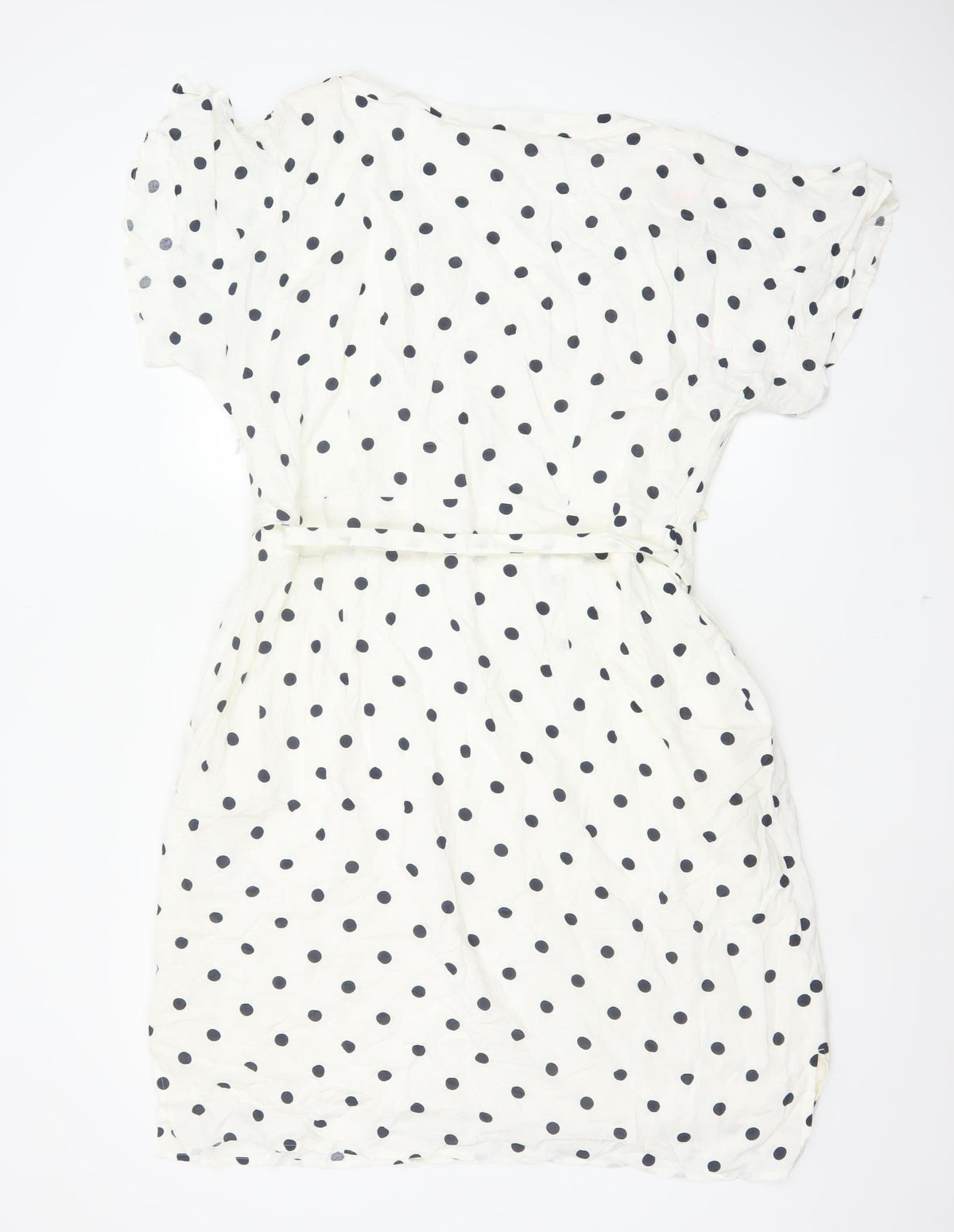 Bravissimo Women Ivory Polka Dot Wrap Midi Dress UK 18 Viscose