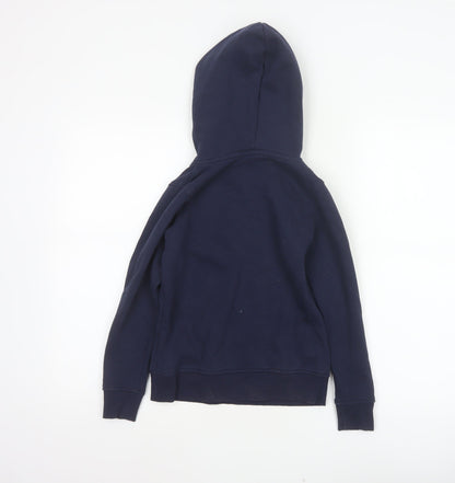 Jack & Jones Boys Navy 9-10 Years Pullover Logo Hoodie Cotton Blend