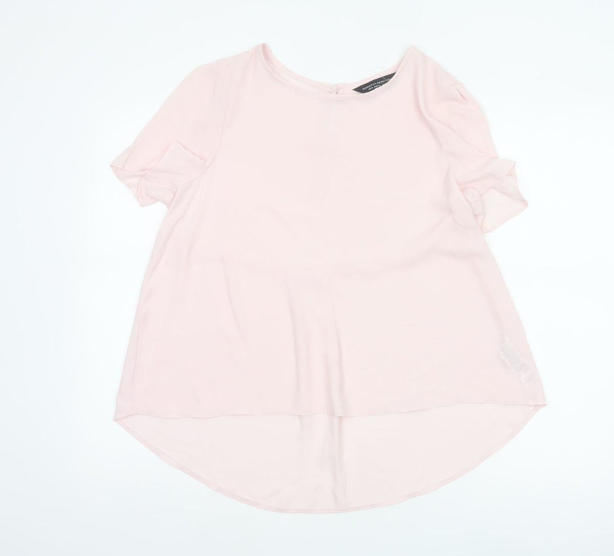 Additional front view of Dorothy Perkins Women’s Pink UK 14 Tunic Blouse Flutter Sleeves