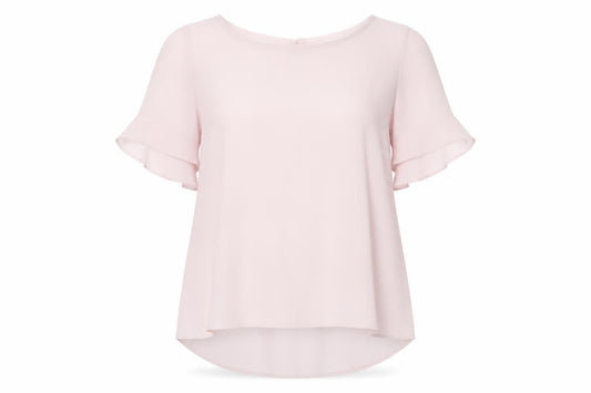 Dorothy Perkins Women’s Pink UK 14 Tunic Blouse Flutter Sleeves