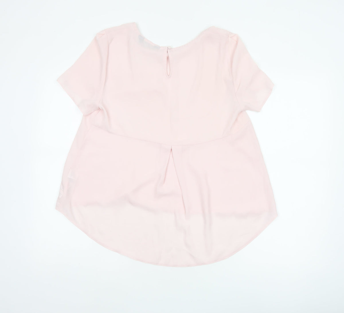 Close-up detail of Dorothy Perkins Women’s Pink UK 14 Tunic Blouse Flutter Sleeves