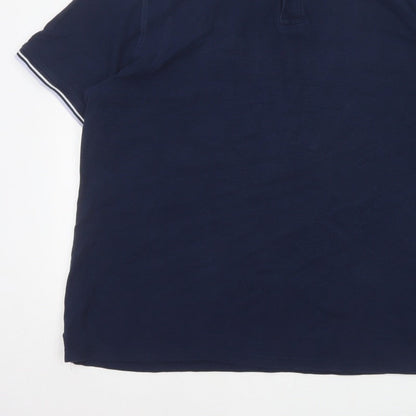 Maine Men’s Blue 2XL Classic Short Sleeve Contrast Trim Polo Shirt