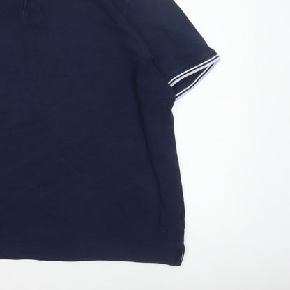 Maine Men’s Blue 2XL Classic Short Sleeve Contrast Trim Polo Shirt