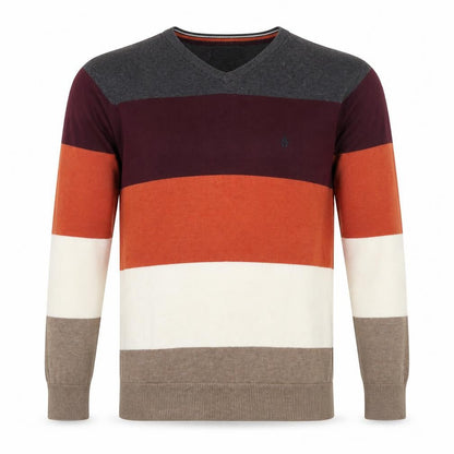 Volcom Men's Multicoloured S Colour Block V-Neck Knit Pullover Jumper