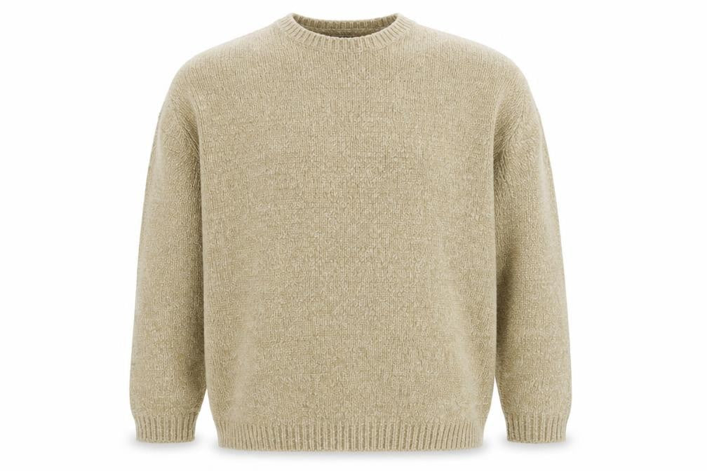 ASOS Design Men’s Beige XS Chunky Knit Crew Neck Pullover Jumper