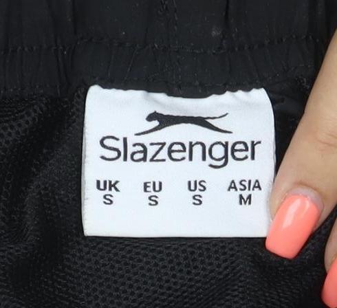 Slazenger Men’s Black S Athletic Mesh Lined Training Shorts