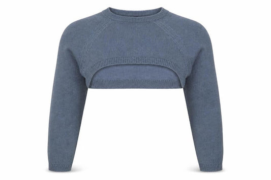 Yours Women Blue Crop Jumper UK 14-16 Acrylic Knit Crew Neck