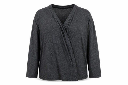JD Williams Women Black Size 24 Wrap Cardigan V-Neck 3/4 Sleeve