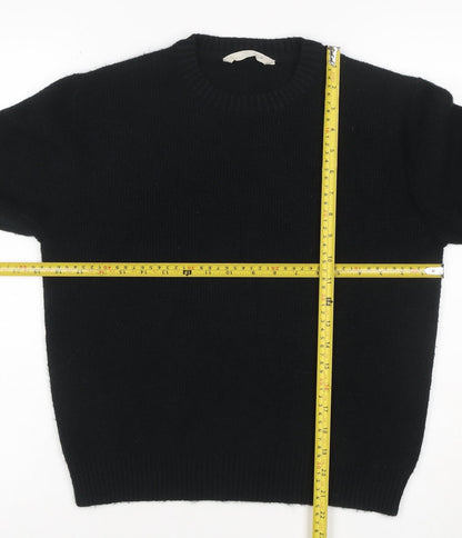 John Lewis Girls Black Knit Pullover Jumper Age 10 Years Crew Neck