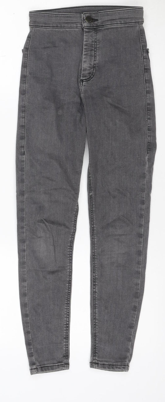 Topshop Moto Women’s Grey Skinny Jeans W25 L28 UK 6 Stretch