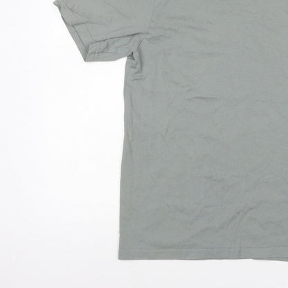 Bekkin Unisex Adults Grey M Basic Crew Neck Short Sleeve T-Shirt