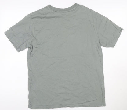 Bekkin Unisex Adults Grey M Basic Crew Neck Short Sleeve T-Shirt