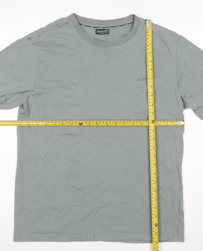 Bekkin Unisex Adults Grey M Basic Crew Neck Short Sleeve T-Shirt