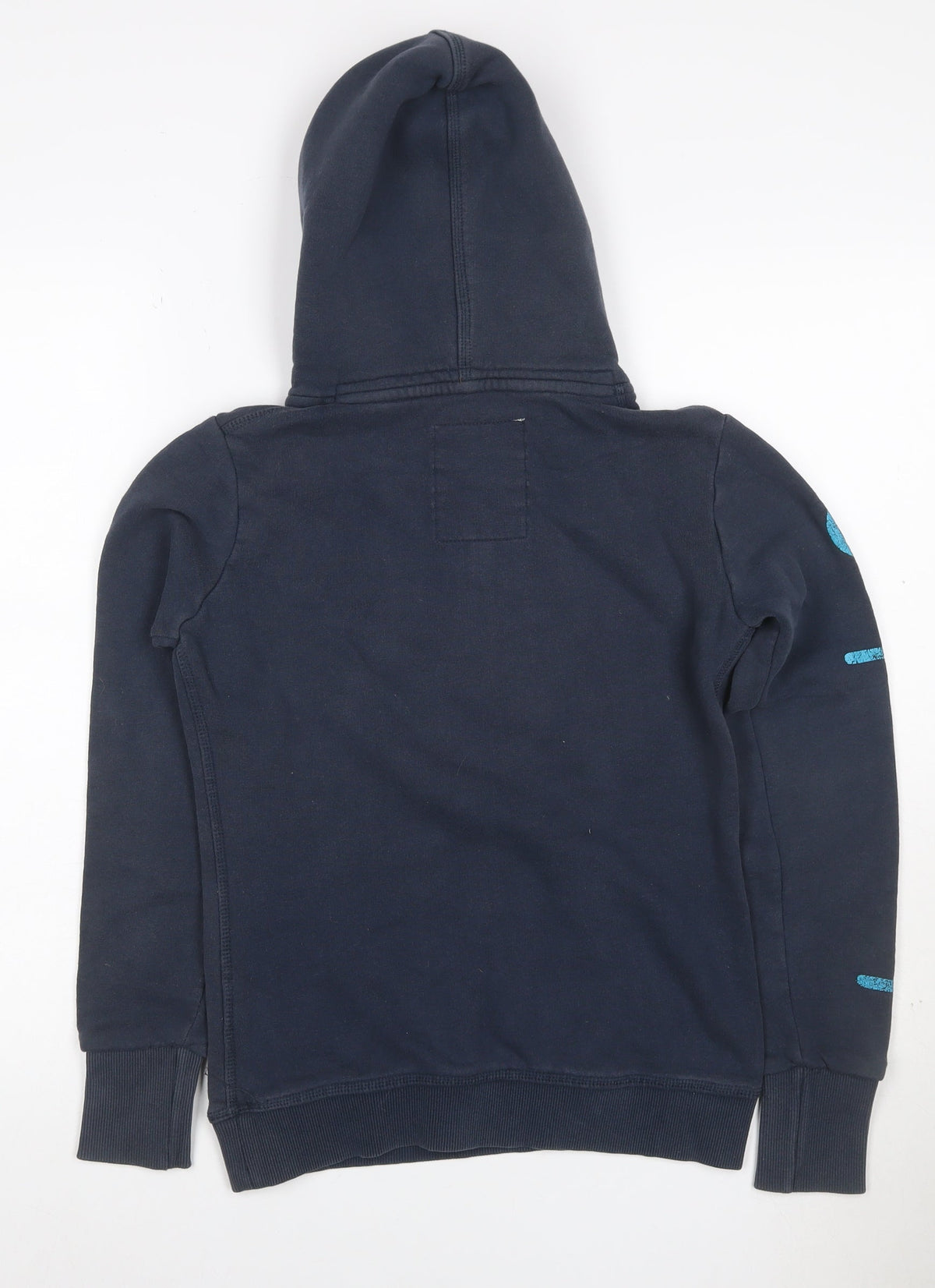 Back view of Superdry Teens Navy XXS Pullover Graphic Print Hoodie
