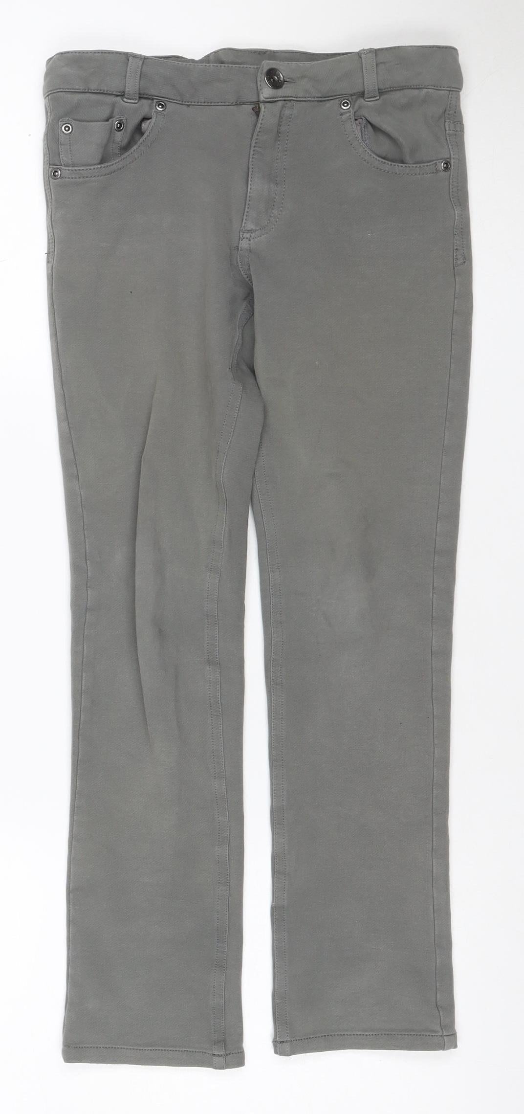 iDO Teens Grey Size 32 Straight Jeans 5-Pocket Mid Rise