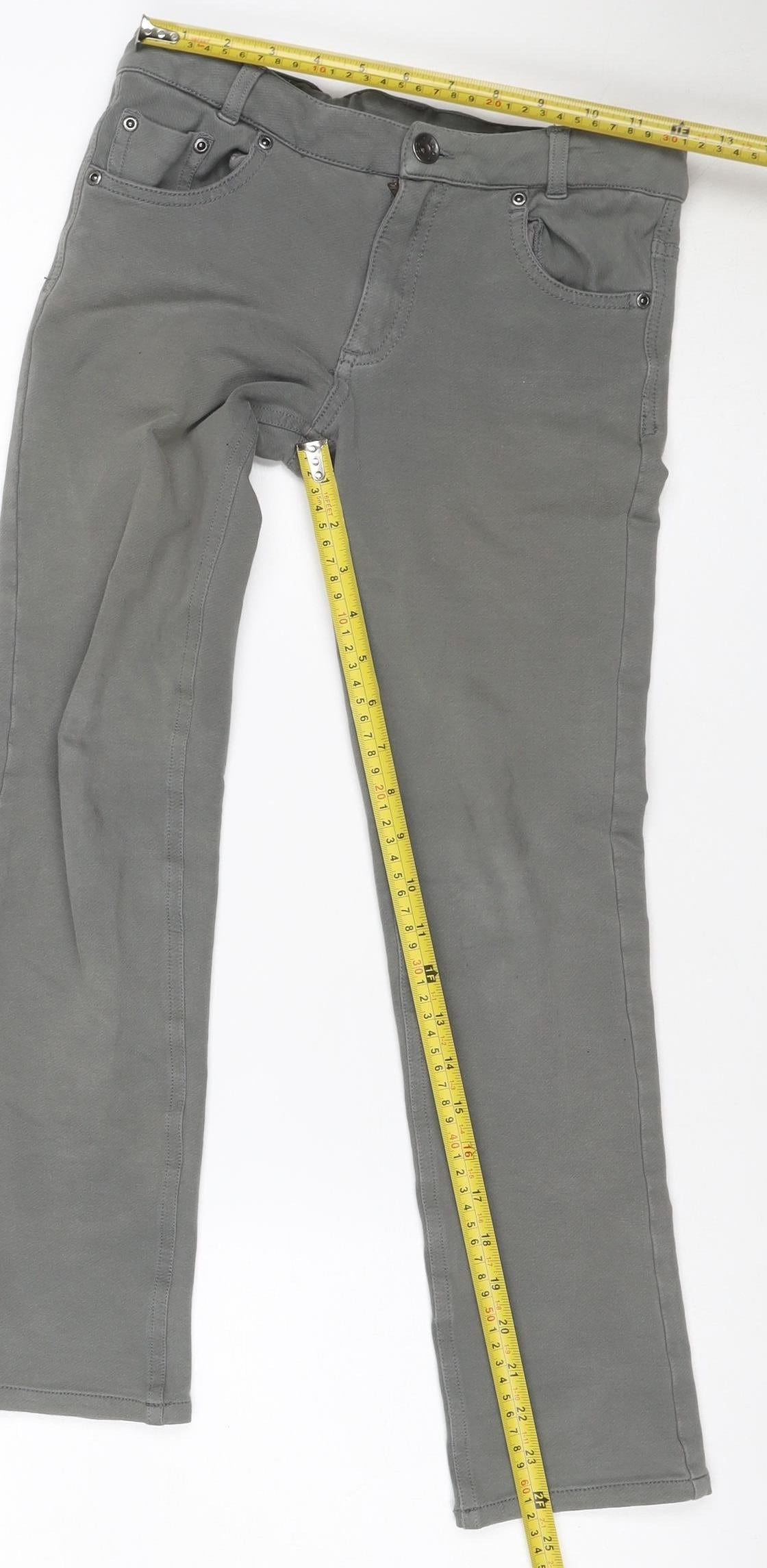 iDO Teens Grey Size 32 Straight Jeans 5-Pocket Mid Rise