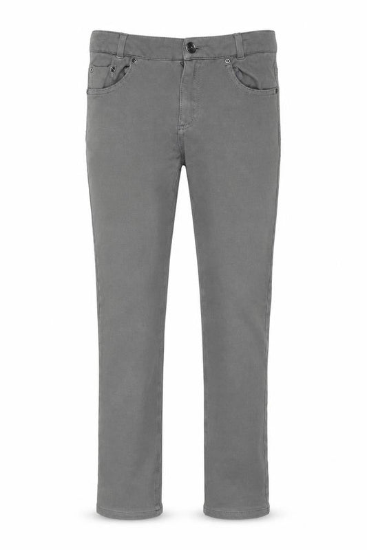 Front view of iDO Teens Grey, size 32, Straight Jeans 5-Pocket Mid Rise