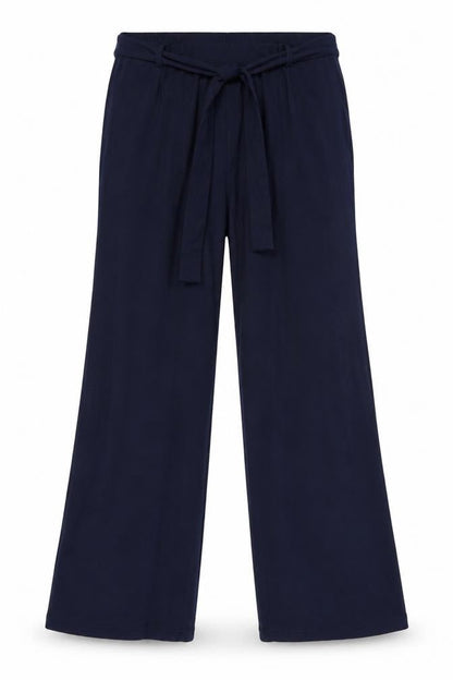 Wallis Women’s Navy Blue UK 14 Wide-Leg Belted Trousers