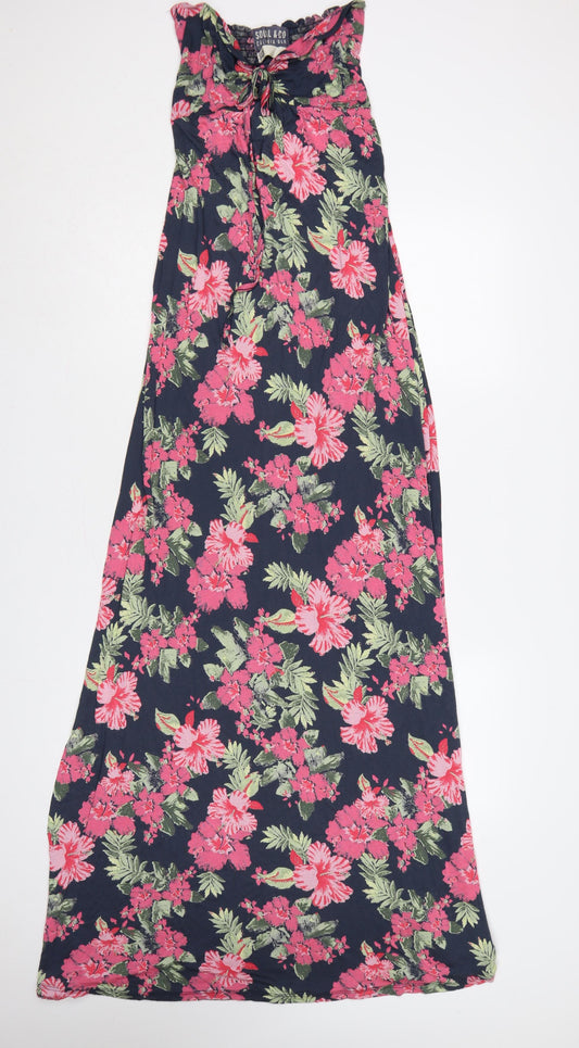 SoulCal Women Multicoloured Size 12 Floral Maxi Dress