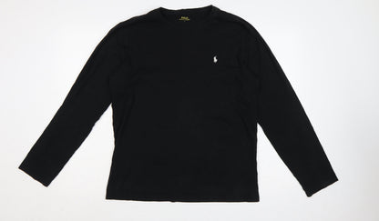 Polo Ralph Lauren Men’s Black L Long Sleeve Crew Neck Logo T-Shirt