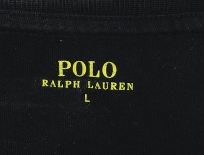 Polo Ralph Lauren Men’s Black L Long Sleeve Crew Neck Logo T-Shirt