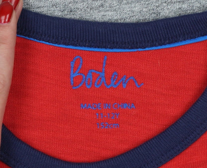 Boden Boys Multicoloured 11-12 Years Basic Long Sleeve T-Shirt