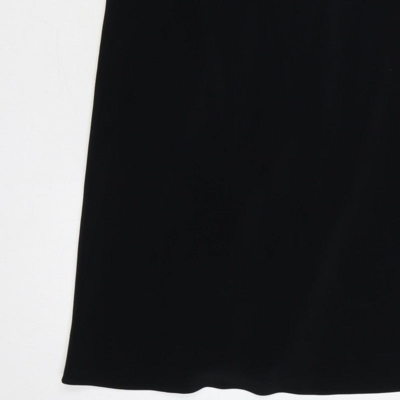 BL Women’s Black UK 12 Maxi V-Neck Rhinestone Strap Evening Dress