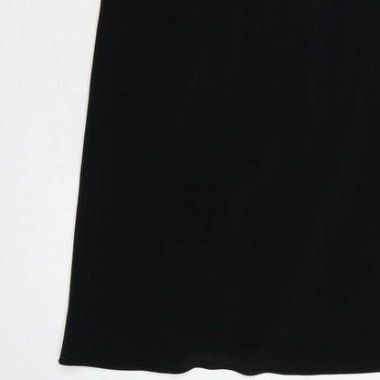 BL Women’s Black UK 12 Maxi V-Neck Rhinestone Strap Evening Dress