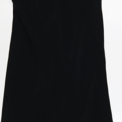BL Women’s Black UK 12 Maxi V-Neck Rhinestone Strap Evening Dress