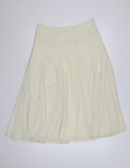 Coast Women’s Ivory UK 12 Maxi Flare Layered Chiffon Skirt