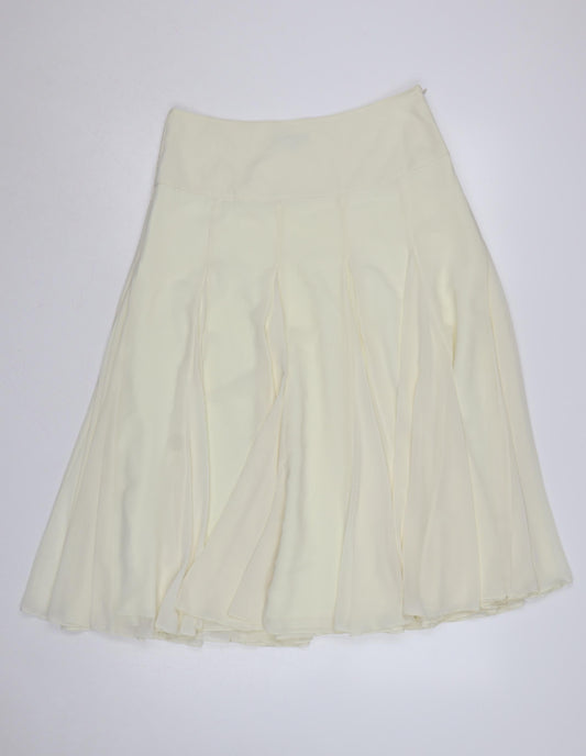 Coast Women’s Ivory UK 12 Maxi Flare Layered Chiffon Skirt