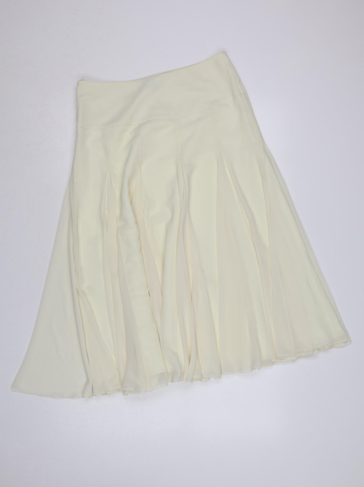 Coast Women’s Ivory UK 12 Maxi Flare Layered Chiffon Skirt
