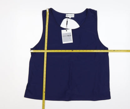 Hanna Nikole Women’s Navy Blue Size 22 Plus Basic Racerback Tank Top