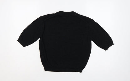 Uniqlo U Women’s Black XS Short Sleeve Crew Neck Knit Pullover Jumper