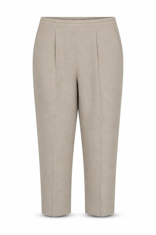 BM Collection Women's Beige Size 16 Straight Leg Dress Trousers