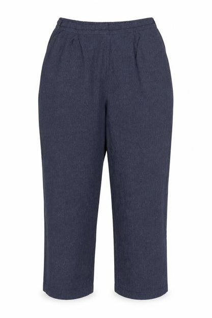 Bonmarché Women’s Blue Size 16 Pleated Paperbag Trousers Elastic Waist