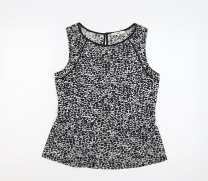 Oasis Women Multicoloured M Animal Print Sleeveless Jersey Tank Top