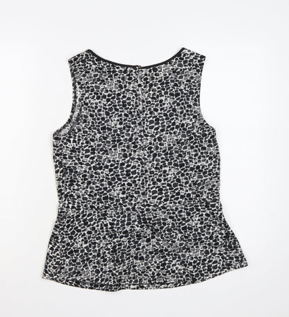 Oasis Women Multicoloured M Animal Print Sleeveless Jersey Tank Top