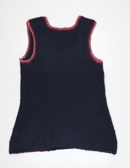 Joe Browns Women’s UK 18 Multicoloured Floral Chunky Knit Vest Jumper