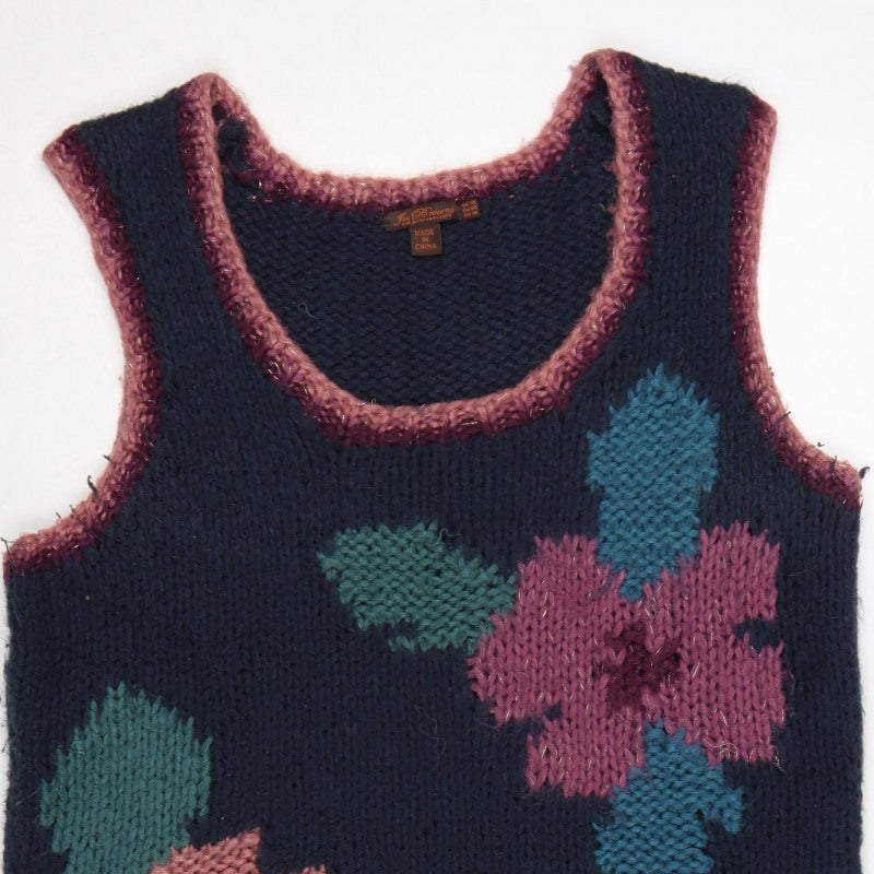 Joe Browns Women’s UK 18 Multicoloured Floral Chunky Knit Vest Jumper