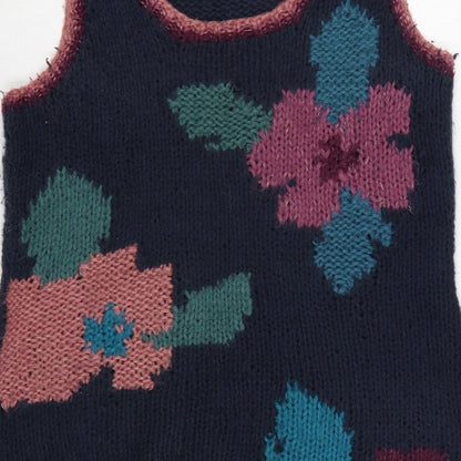 Joe Browns Women’s UK 18 Multicoloured Floral Chunky Knit Vest Jumper