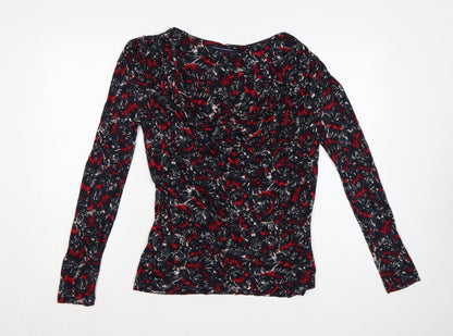 French Connection Women Multicoloured S Cowl Neck Long Sleeve Blouse